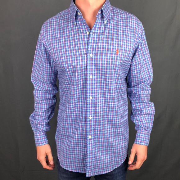 Ralph Lauren Purple, Green, Orange Plaid Classic Fit Size - Medium - Picture 1 of 3